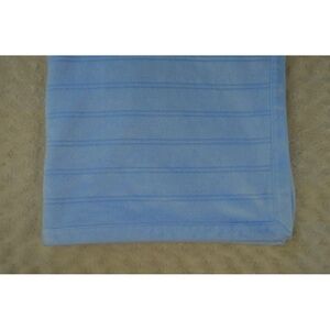 Parent's Choice Solid Light Blue Baby Blanket Stripes Security Lovey